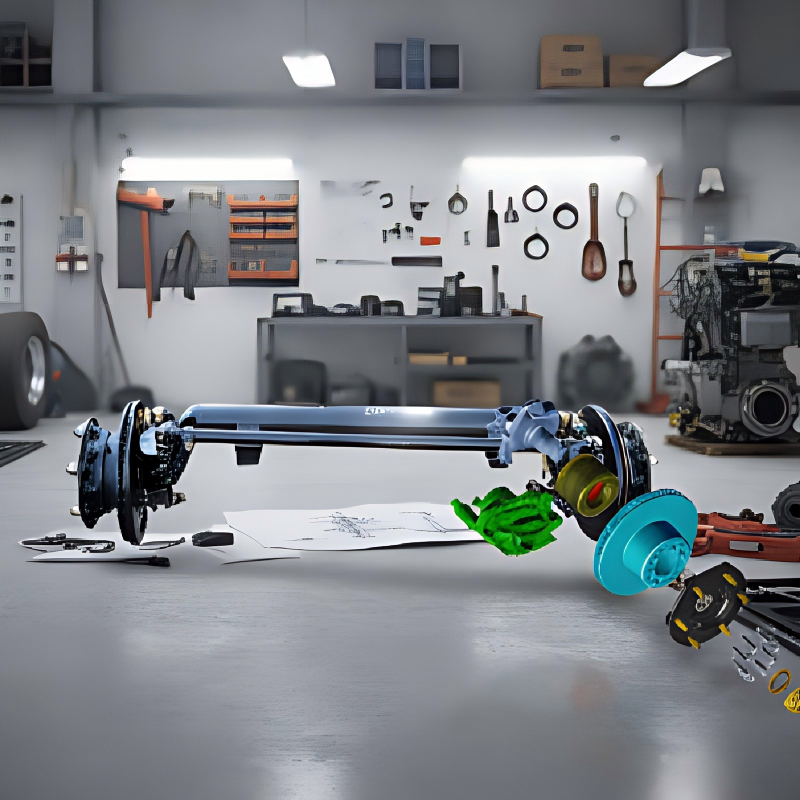 Front Axle Assembly (9 tons) AZ9719410054 Sinotruk HOWO 9T Front Axle Complete Assembly