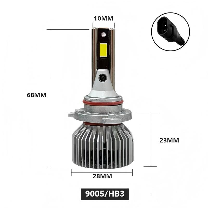 F680B Series LED Headlight Bulbs - High Power Universal Fit