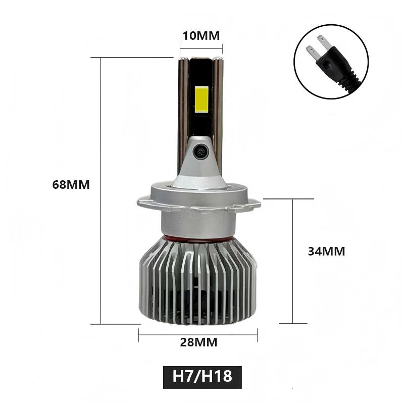 F680B Series LED Headlight Bulbs - High Power Universal Fit